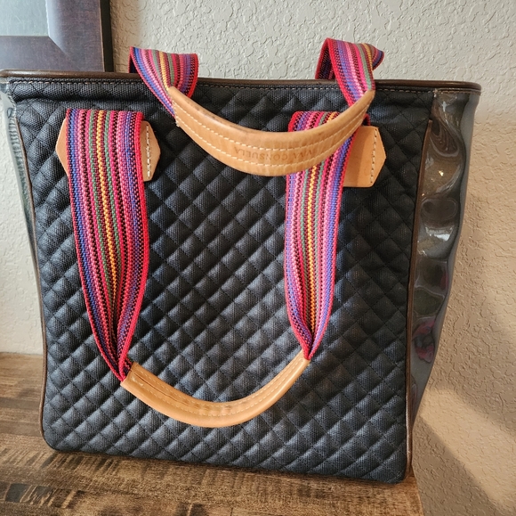 La Reina Classic Tote Consuela Embroidered Black Bag - Out Of Stock - Picture 2 of 6